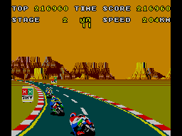 Hang-On Jr. [Graphics issues on the Game Over screen]